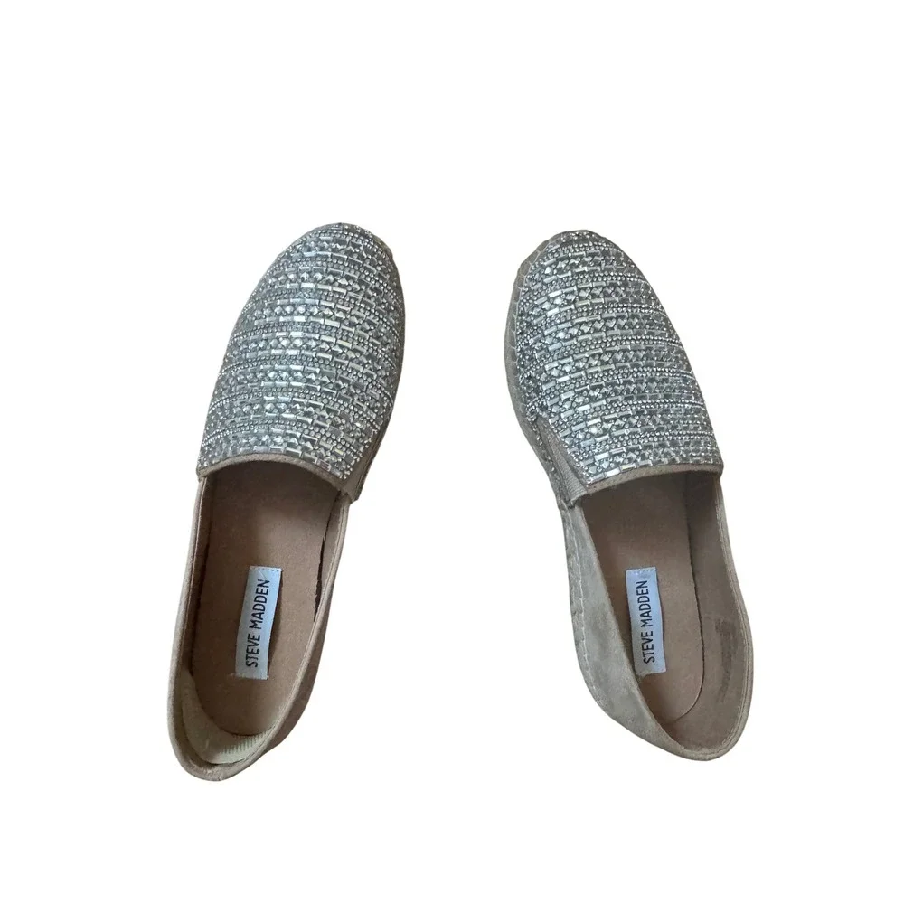 Steve Madden Proud Embellished Espadrilles Shoes Size 8M
